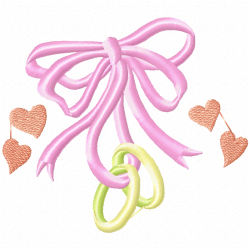 Ribbions And Bows Embroidery Design 8